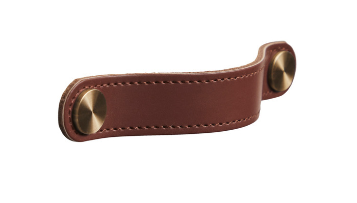 Skinnhåndtak 12,8 cm brun 2-pk.